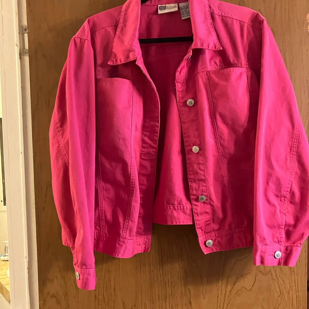 Faded Glory Pink Denim Jacket